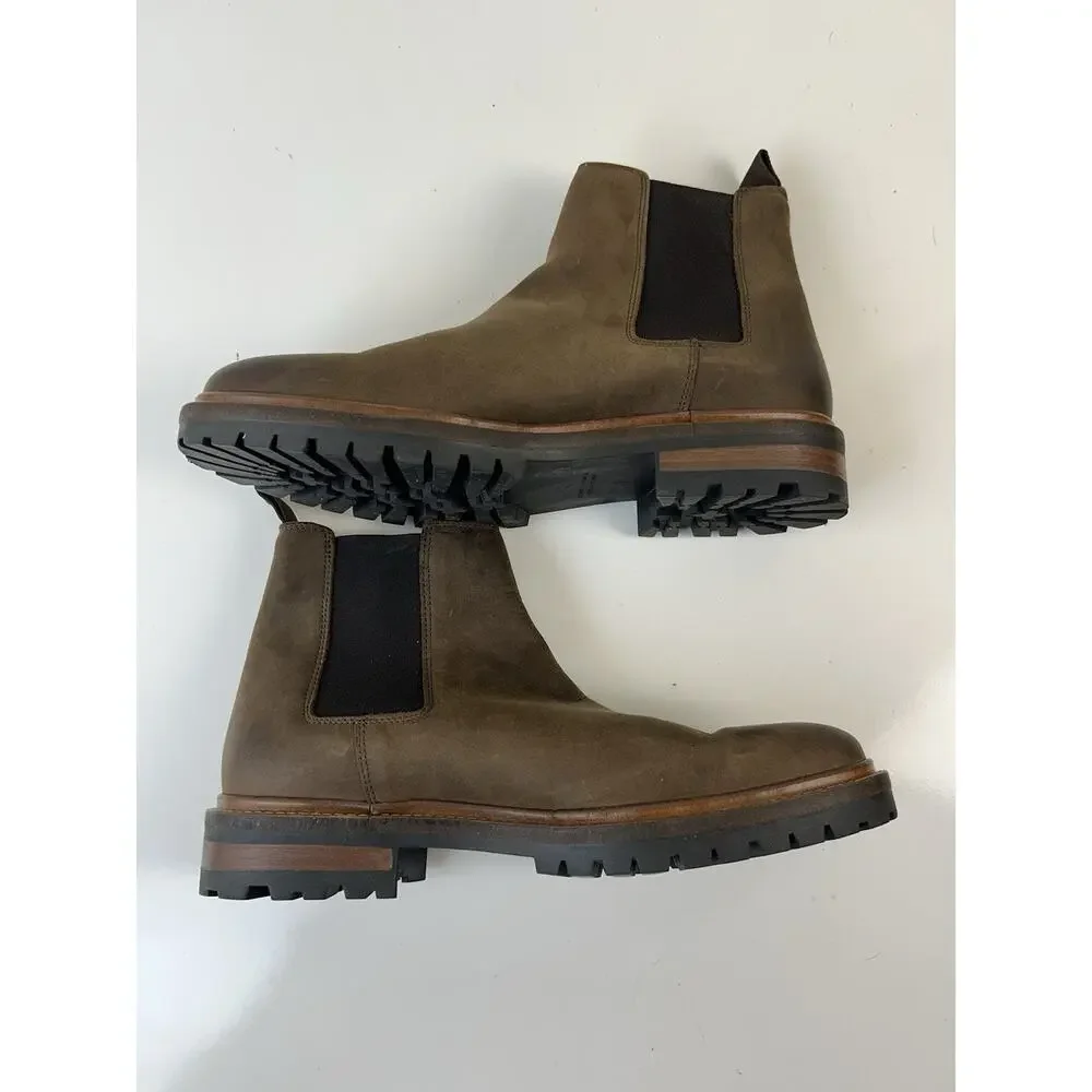 Banana Republic Men's Dark Brown All Weather Chelsea Leather Boot Sz 11 Classic